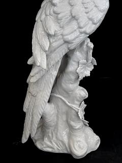 Exceptionally Large Italian Majolica White Glazed Parrot - 4313607