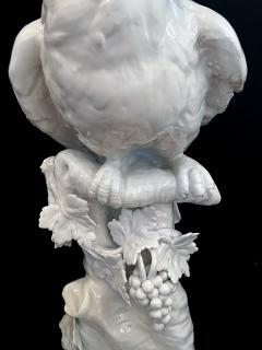 Exceptionally Large Italian Majolica White Glazed Parrot - 4313608