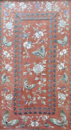 Exhibited Framed Fine Chinese Embroidery Silk Panel Qing Dynasty - 2744379