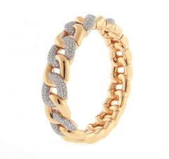 Expandable Pink Gold Diamond Bracelet - 2622325