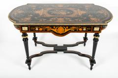 Exquisite 19th Century Boule Style Entry Center Table Writing Desk - 316618