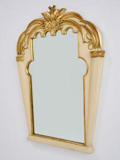 Exquisite Carved Wood Mirror with Gold Leaf Highlights 1920s - 3534451