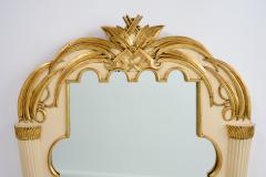 Exquisite Carved Wood Mirror with Gold Leaf Highlights 1920s - 3534454