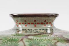 Exquisite Cloisonn Enamel Vase Birds Pine Celadon Ground Attributed Hayashi - 4556719