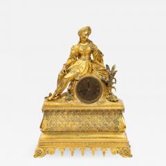 Exquisite French Charles X Ormolu Orientalist Sultana Figural Table Clock - 1175239