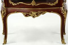 Exquisite French Louis XV Ormolu Mounted Kingwood Vitrine Cabinet c 1880 - 700708