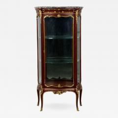 Exquisite French Louis XV Ormolu Mounted Kingwood Vitrine Cabinet c 1880 - 701480
