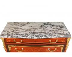 Exquisite French Ormolu Mounted Mahogany Parquetry Marble Top Commode C 1870 - 4120337