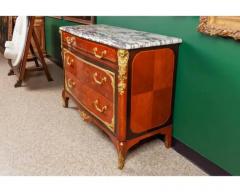 Exquisite French Ormolu Mounted Mahogany Parquetry Marble Top Commode C 1870 - 4120398