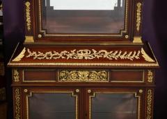 Exquisite French Ormolu Mounted Mahogany and Glass Vitrine Cabinet - 2458356