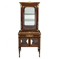 Exquisite French Ormolu Mounted Mahogany and Glass Vitrine Cabinet - 2458363