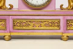 Exquisite French Ormolu and Pink Porcelain Clock Set after Francois Remond - 759404