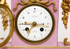 Exquisite French Ormolu and Pink Porcelain Clock Set after Francois Remond - 759405