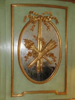 Exquisite Handcarved French Style Parcel Gilt Trumeau Mirror - 3319219