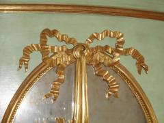 Exquisite Handcarved French Style Parcel Gilt Trumeau Mirror - 3319234