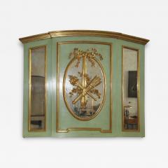 Exquisite Handcarved French Style Parcel Gilt Trumeau Mirror - 3323244