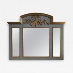 Exquisite Handcarved French Style Parcel Gilt Trumeau Mirror - 3323247