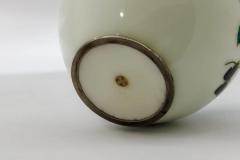 Exquisite Japanese Cloisonn Enamel Covered Jar with Ivy and Butterflies - 4556792