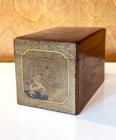 Exquisite Japanese Lacquer Maki e Hand Box Kobako Edo Period - 3659564