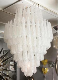 Exquisite Murano Honeycomb Glass Chandelier 72 H x 57 Dia Made to Order - 4333436