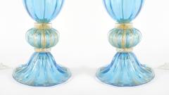 Exquisite Pair Venetian Glass Gold Flecks Table Lamps - 2472491