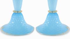 Exquisite Pair Venetian Glass Gold Flecks Table Lamps - 2479463