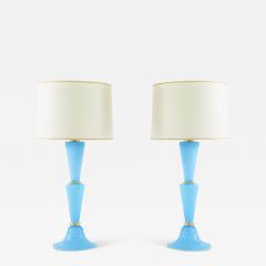 Exquisite Pair Venetian Glass Gold Flecks Table Lamps - 2482885