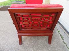 Exquisite Pair of Chinoiserie Ming Style Carved Rosewood Chairs Asian Modern - 1533955