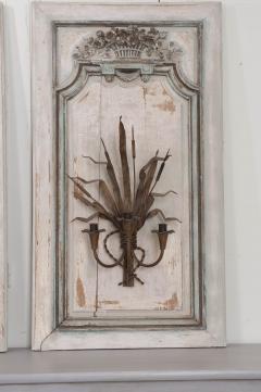 Exquisite Pair of French 18th Century Louis XV Painted Oak Boiserie Panels - 917823