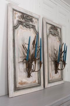 Exquisite Pair of French 18th Century Louis XV Painted Oak Boiserie Panels - 917825
