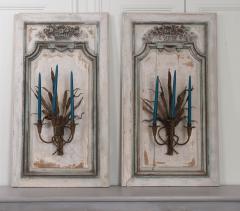 Exquisite Pair of French 18th Century Louis XV Painted Oak Boiserie Panels - 917826