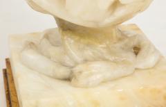Exquisite Pair of Large Carved Alabaster Lamps  - 970262