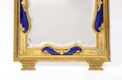 Exquisite Quality French Ormolu and Blue Guilloche Enamel Mirror Frame - 2143155