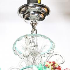 Exquisite Rare Mid Century Classical Hand Blown Murano Twelve Arm Chandelier - 4566419