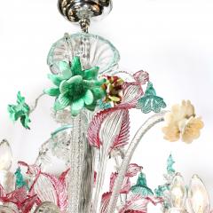 Exquisite Rare Mid Century Classical Hand Blown Murano Twelve Arm Chandelier - 4566427