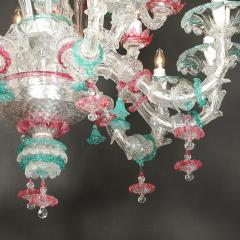 Exquisite Rare Mid Century Classical Hand Blown Murano Twelve Arm Chandelier - 4566439