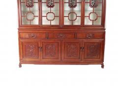 Exquisite Rosewood Hand Carved Oriental breakfront Late 19th Early20th Century - 4084936