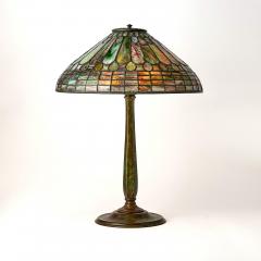 Exquisite Tiffany Studios Bronze Leaded Glass Feather Table Lamp Circa 1915 - 4316021