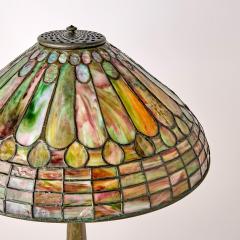 Exquisite Tiffany Studios Bronze Leaded Glass Feather Table Lamp Circa 1915 - 4316023