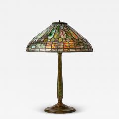 Exquisite Tiffany Studios Bronze Leaded Glass Feather Table Lamp Circa 1915 - 4319714