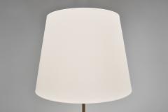 Extendable Brass Floor Lamp with Ribbed Stem Detail Europe 1940s - 4638130