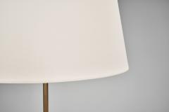 Extendable Brass Floor Lamp with Ribbed Stem Detail Europe 1940s - 4638132