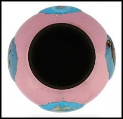 Extra Large Japanese Cloisonne Enamel Pink Vase Gonda - 3901561