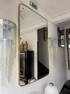 Extra Large Mid Century Modern Brass Frame Mirror Italy 1950s - 2556478