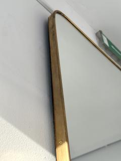 Extra Large Mid Century Modern Brass Frame Mirror Italy 1950s - 3379890