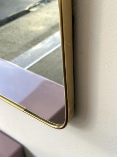 Extra Large Mid Century Modern Brass Frame Mirror Italy 1950s - 3379892