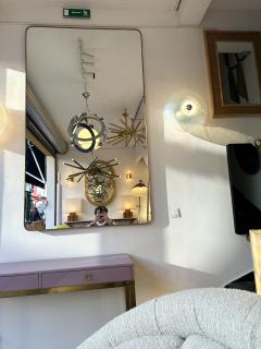 Extra Large Mid Century Modern Brass Frame Mirror Italy 1950s - 3379898
