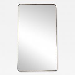 Extra Large Mid Century Modern Brass Frame Mirror Italy 1950s - 3384021