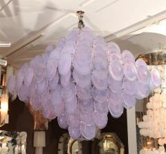 Extra Large Pagoda Style Alex Iridescent Glass Disc Chandelier - 3096653