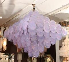 Extra Large Pagoda Style Alex Iridescent Glass Disc Chandelier - 3096661